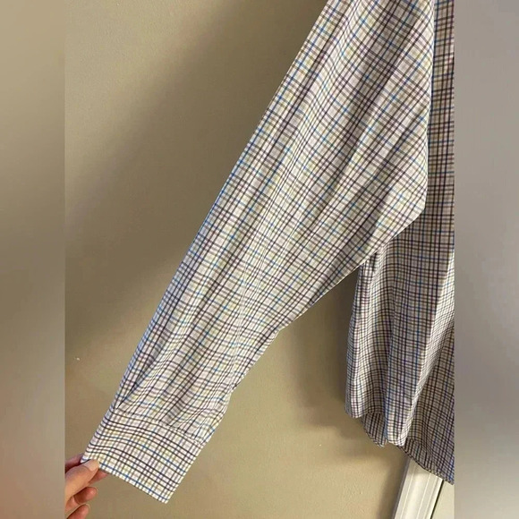 Peter Millar men button up shirt casual long sleeve plaid Medium - Picture 3 of 7